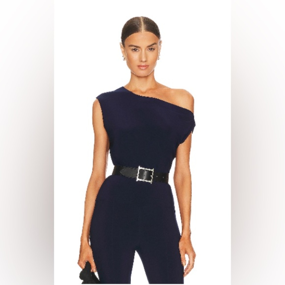Norma Kamali Drop Shoulder Top in True Navy Size M